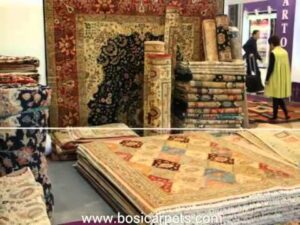 Blumenmuster kleines handgemachtes persisches Qom Seidenteppich -- Bosi Teppich