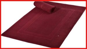 Bon produit - GLAMBURG Premium Baumwolle 20x32 Zoll Set von 2 Badeteppichen - 100% ringspun Baumwolle