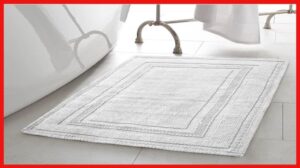 Bon produit - Jean Pierre – Stonewash Racetrack Badteppich | Baumwolle | Badezimmerdekoration