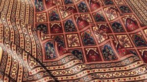 Eine Leinwand der Ruhe – 8x11 Creme Bakhtiari Tribal Teppich