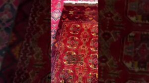 Einzigartiger und antiker Hochwertiger Feiner Woll- und Handgefertigter Stammes-Turkmenischer Afghanischer Teppich, 4,3×8,10