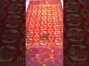 Einzigartiger und antiker Teppich aus feiner Wolle und handgefertigtem, tribalen Turkmenischen Afghanischen Design, 4,3×8,10