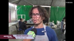 Em Ouro Preto, Tradition der devotionalen Teppiche ist ein Markenzeichen der Ostern