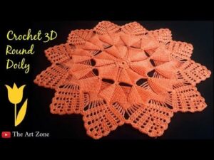 Häkeln 3D-Untersetzer/Tischläufer/3D-Teppich