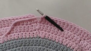 Häkelteppich aus Baumwollgarn - Teil 2 von 3. Muster. Tutorial