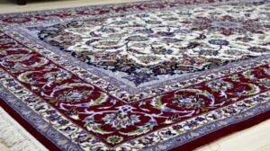 Handgeknüpfter Teppich Persisch Isfahan Seide 252X159
