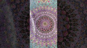 Handgeknüpfter iranischer Qom-Seiden Teppich