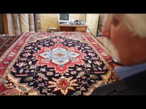 Handgeknüpfter sechs Quadratmeter großer Teppich mit Harristabris-Muster in pflanzlichen Farben, Teppichgeschäft Shakouri Carpet