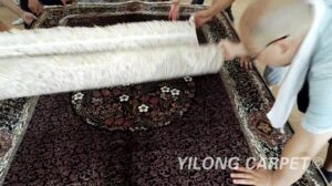 Handgewebter Perserteppich aus Qom