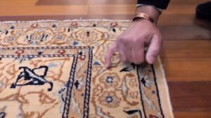 Hochwertiger persischer Nain-Teppich aus Seide
