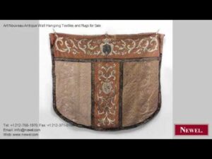 Jugendstil Antike Wandbehang Textilien und Teppiche für