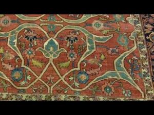 Kleiner antiker Serapi Heriz Teppich