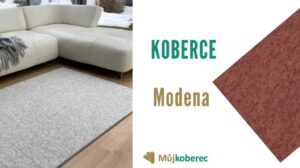 "Koberce Modena" ergibt auf Deutsch "Teppiche Modena".