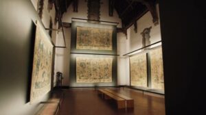 MOU Museum Oudenaarde: kurze Einführung in die Sammlungen Silber und Wandteppiche.