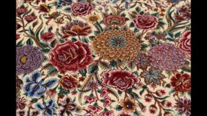 Neu eingetroffen! Perserteppich aus Kerman, 100% Seide, Mil Mehdi Werkstatt, elegante Blumen- und Vogelmuster, hochwertiger handgewebter Teppich 21006