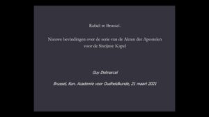 Neue Erkenntnisse zu den Wandteppichen der 'Apostelgeschichte' - Dr. Guy Delmarcel