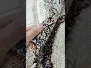 Ovaler Isfahan-Teppich 1280 cremefarben