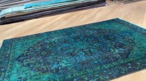 Persische Vintage-Teppiche blau 24016
