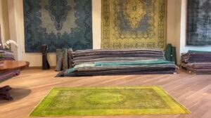 Persische Vintage-Teppiche grün 24185