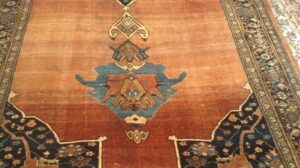 Persischer Bidjar-Teppich aus dem 19. Jahrhundert in Ziegelrot und Marineblau, The Persian Knot Gallery, SKU 1723