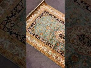 Persisches Blumenmuster 100% Seidenteppich Größe 5x3 ft handgeknüpft in Kaschmir