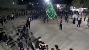 Prozession des Imam al-Sajjad (Friede sei mit ihm) in der Nacht des 6. in der Region Marsiko Bakhtiari, Bezirk Khanqin, Provinz Diyala 2019