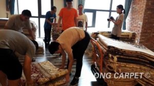 Qom Persischer Seidenteppich Handgefertigter Teppich
