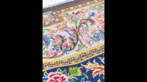 Qom Teppich Florales Design Handgeknüpfter Seide Persischer Teppich 1,0×1,5m