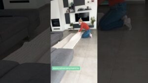 Riesiger gehäkelter Teppich für das Wohnzimmer oder das Kinderzimmer. RegenbogenMami gehäkelte Dekoration