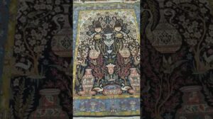 Schauen Sie und genießen Sie 💐Handgewebter Teppich aus Qum. Ein besonderes und augenfälliges Design