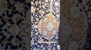 Seiden Teppich navy 218x304