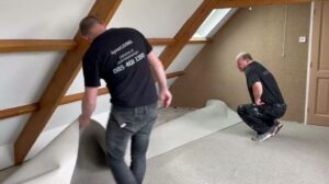 Stoffieren Schlafzimmer mit Wollteppich