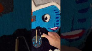 Teppich 1 Meter 😍Inst:Covrik__03 #handmade #teppiche #tufting #handgemachteTeppiche #stil #tuftedTeppiche