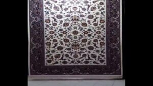 Teppich Maschinenarbeit Kashan 700 Scheitel Niawaran Grundfarbe Creme Akryl Dichte 2550 Code 589