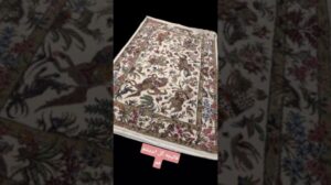 Teppich aus Qom, Seide-Kette, Seidenmuster, aus Korkwolle geknüpft
