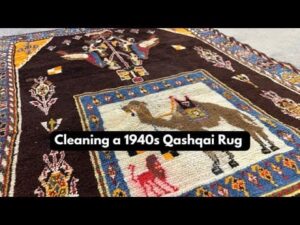 Teppichreinigung: Qashqai-Teppich aus den 1940er Jahren aus Lorestan!