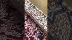 Usbekistan, Chiwa. Handgeknüpfte Teppiche, Prozess.