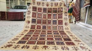 Vier Jahreszeiten Design, Afghanischer handgefertigter Teppich, Bakhtiari-Teppich