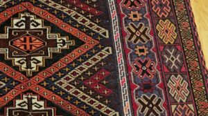 Vintage Afghan Baluch Tribal Teppich in nahezu quadratischer Größe, @thepersianknot, SKU 1610