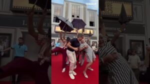 Wagner Moura tanzt Frevo auf dem roten Teppich des Cinéma Paradiso Louvre in Paris