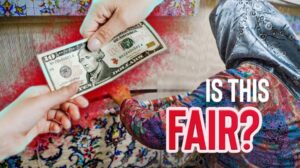 Zahlung an persische Teppichweber