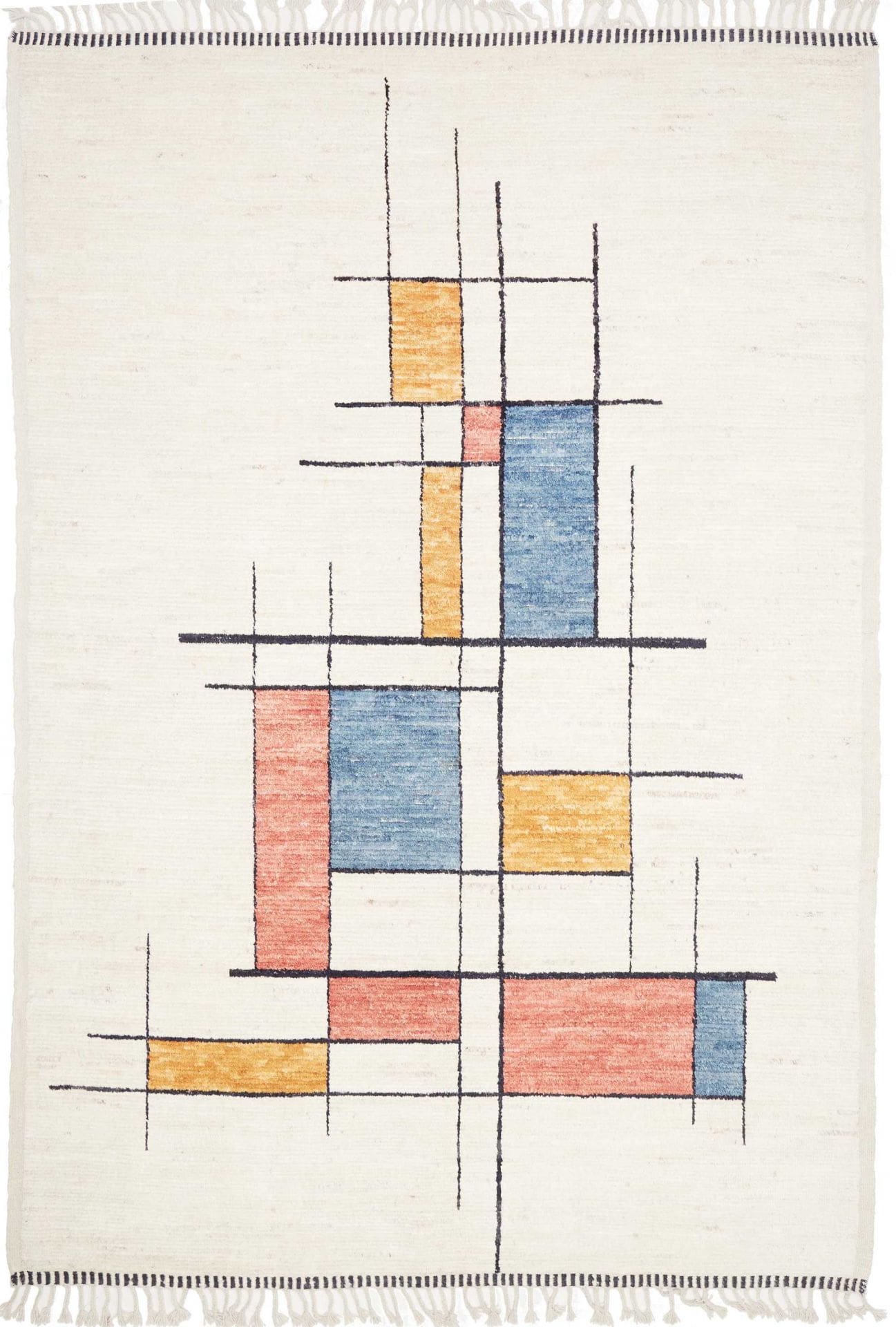 Berber Teppich 207 x 294 cm Schurwolle handgeknüpft weich