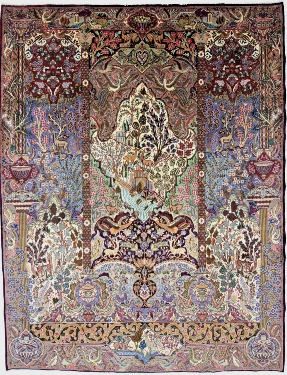 Exklusiver Perserteppich 392x302 cm, 250.000 Knoten, handgeknüpft