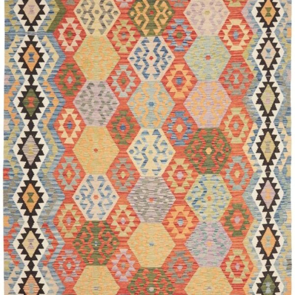 Kelim 209 x 300 cm Schurwolle handgewebt rustikal