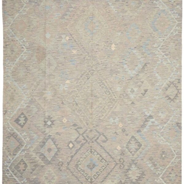 Kelim 211 x 293 cm Schurwolle handgewebt rustikal