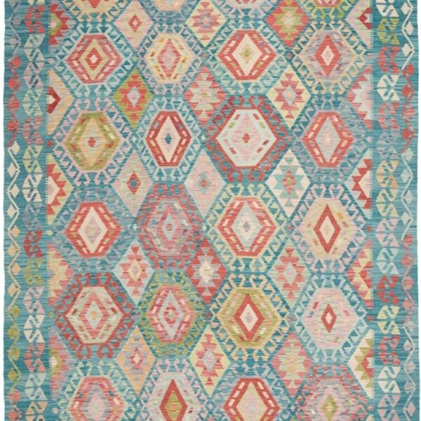 Kelim 219 x 294 cm Schurwolle handgewebt rustikal