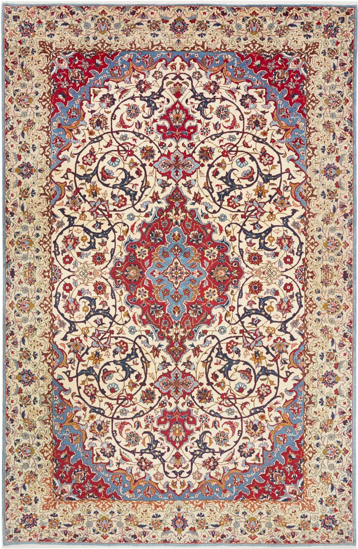 Najafabad Teppich 241 x 370 cm, Wolle/Baumwolle, handgeknüpft