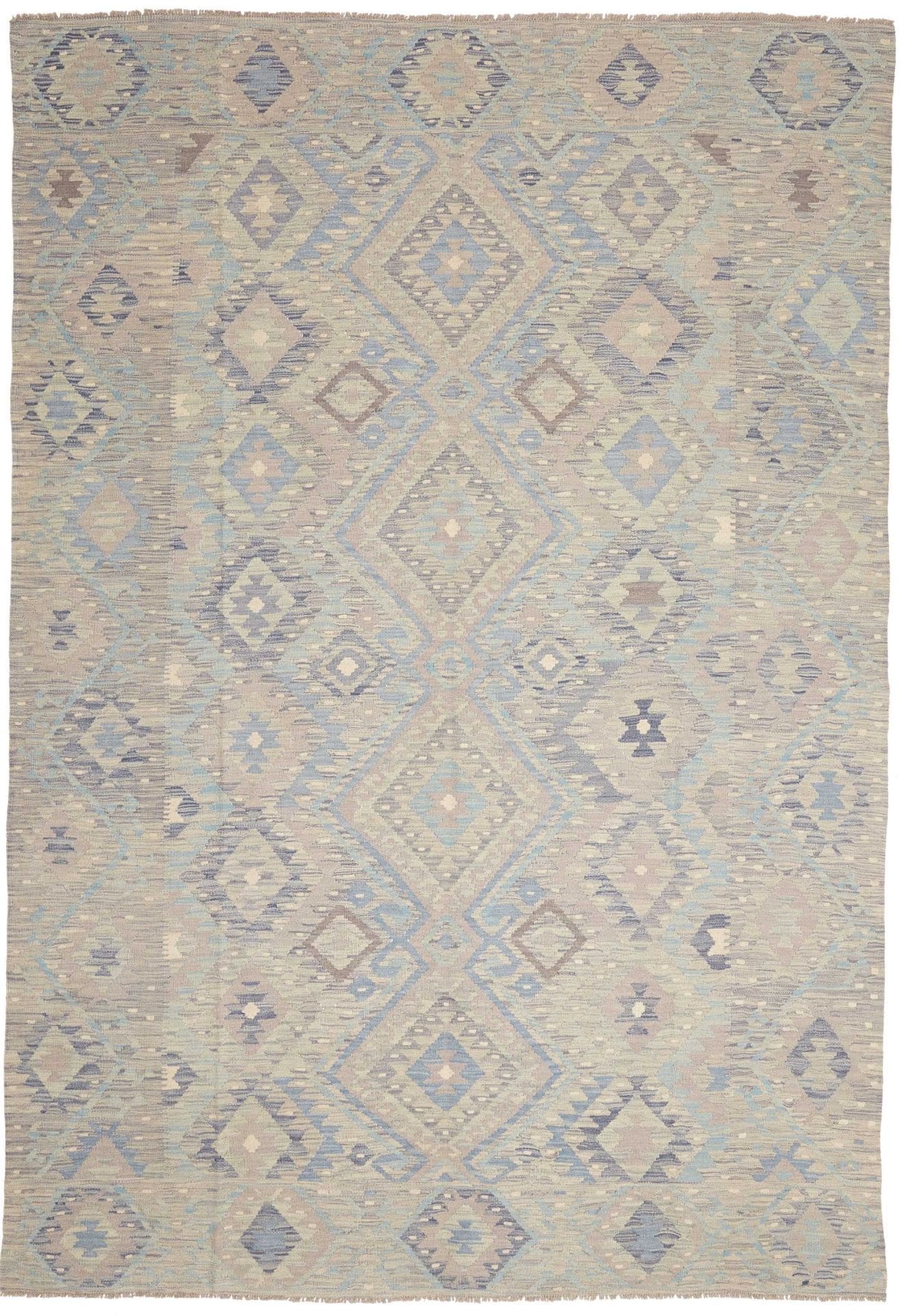 Orientteppich Kelim 202 x 292 cm Schurwolle handgewebt rustikal