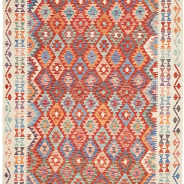 Orientteppich Kelim 205 x 299 cm Schurwolle handgewebt rustikal