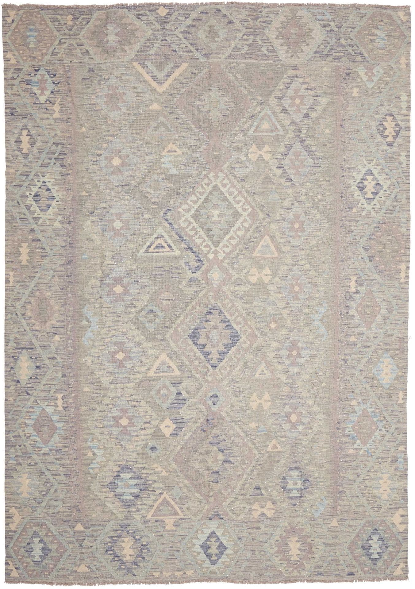 Orientteppich Kelim 207 x 289 cm Schurwolle handgewebt rustikal